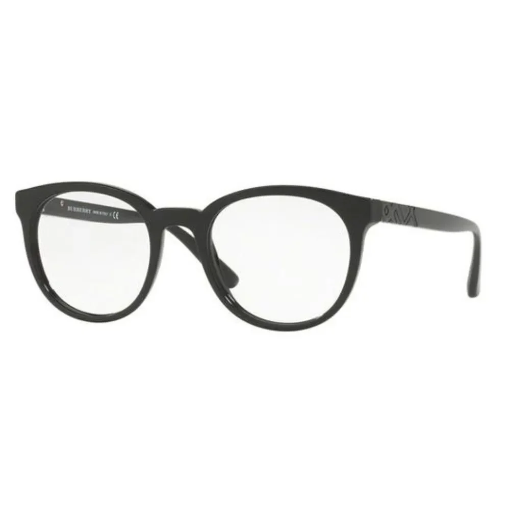 Burberry Round Style Eyeglasses Black w/Demo Lens